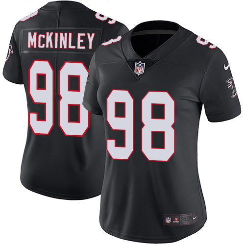 Nike Falcons #98 Takkarist McKinley Black Alternate Women's Stitched NFL Vapor Untouchable Limited Jersey